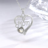 Langues Collier pendentif projection pour mère