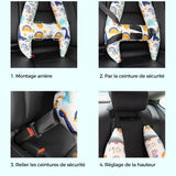 Support de tête de couchage pour voiture en forme de H