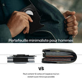 Porte-cartes en aluminium pour homme