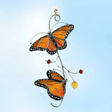 Décor de fenêtre en verre papillon monarque teinté