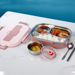 Boite à repas portable de grande capacité en acier inoxydable