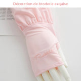 Manches minces en soie glacée lâche