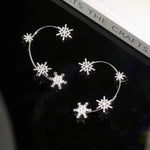 Boucles D'oreilles Diamant Et Zircon Sans Trous
