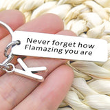 Porte-clés inspirant en acier inoxydable