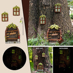 Décoration de Fenêtres Lumineuses en Arbre de Résine de Jardin