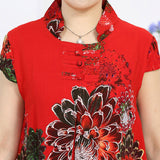 costume deux pièces en coton et lin pour personnes âgées