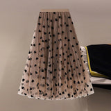 Jupe floquée en maille pour femme