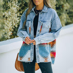 Veste en jean vintage femme avec poches