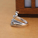 Bague au crochet avec motif de paon