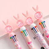 Stylos à bille lapin dessin animé 10 couleurs