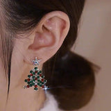 Boucles D'oreilles Tiges Sapin De Noël
