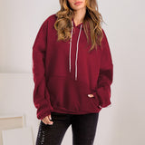 Sweat à capuche de couleur unie