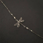 Bracelet de cheville femme libellule insecte