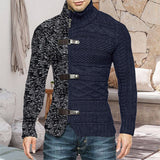 Cardigan en Tricot à Boutons En Cuir