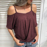 T-shirt à épaules dénudées