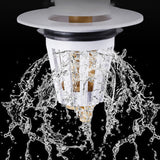 Drain de rebond escamotable pour évier en céramique