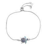 Bracelet mignon petite tortue incrusté de zircons