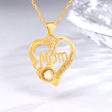 Langues Collier pendentif projection pour mère