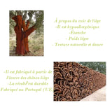 Sac à dos feuille en cuir de liège vert