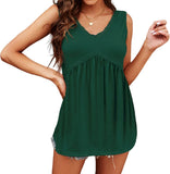 Gilet d'été en dentelle avec un décolleté en V