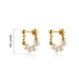 Boucles d'oreilles élégantes en perles