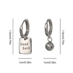 Boucles d'Oreilles Alphabet Porte-bonheur