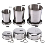 Tasse en acier inoxydable pliable portable