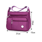 Sac à bandoulière multi-compartiments étanche antivol décontracté pour femme