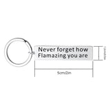 Porte-clés inspirant en acier inoxydable