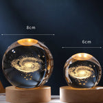 Veilleuse boule de cristal rougeoyante