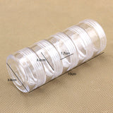 5 bouteilles scellées transparentes connectées