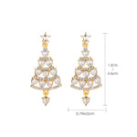 Boucles d'oreilles sapin de Noël scintillantes