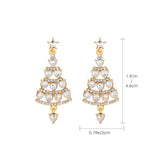 Boucles d'oreilles sapin de Noël scintillantes