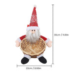 Figurine mignonne pour personnes âgées, panier à bonbons, pomme, ornement en bambou