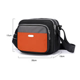 Sac à bandoulière décontracté en nylon imperméable léger et contrastant