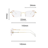 Lunettes de lecture sans monture anti-lumière bleue à la mode