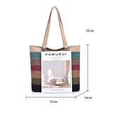 Sac à main élégant avec des rayures contrastées