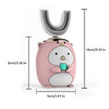 Brosse à dents électrique étanche pour enfants en forme de U