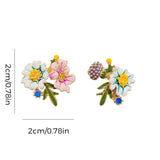 Boucles d'oreilles fleur de marguerite