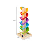 Jouet en bois coloré avec boules de verre