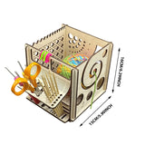 Bol à fil tout-en-un en bois - Outil de tricot multifonctionnel