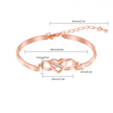 Rappelez-vous Toujours que Je t'aime Maman Bracelet Coeur d'amour pour Toujours