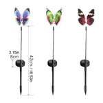 Lumières solaires d'extérieur de papillons pour jardin
