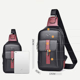 Sac à bandoulière vintage en cuir imperméable pour hommes d'affaires