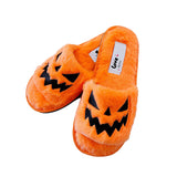Chaussons d'Halloween Visage de Citrouille