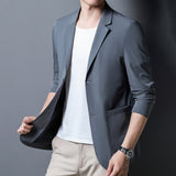 Veste de costume en soie glacée pour hommes