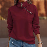 Haut Décontracté avec Fermeture Éclair