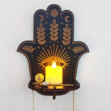 Décoration créative de chandelier en bois