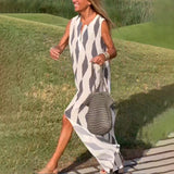 Prévente - Robe décontractée géométrique pour femme