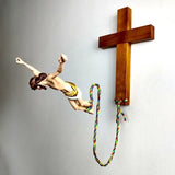 Décoration religieuse de Jésus de saut à l'élastique